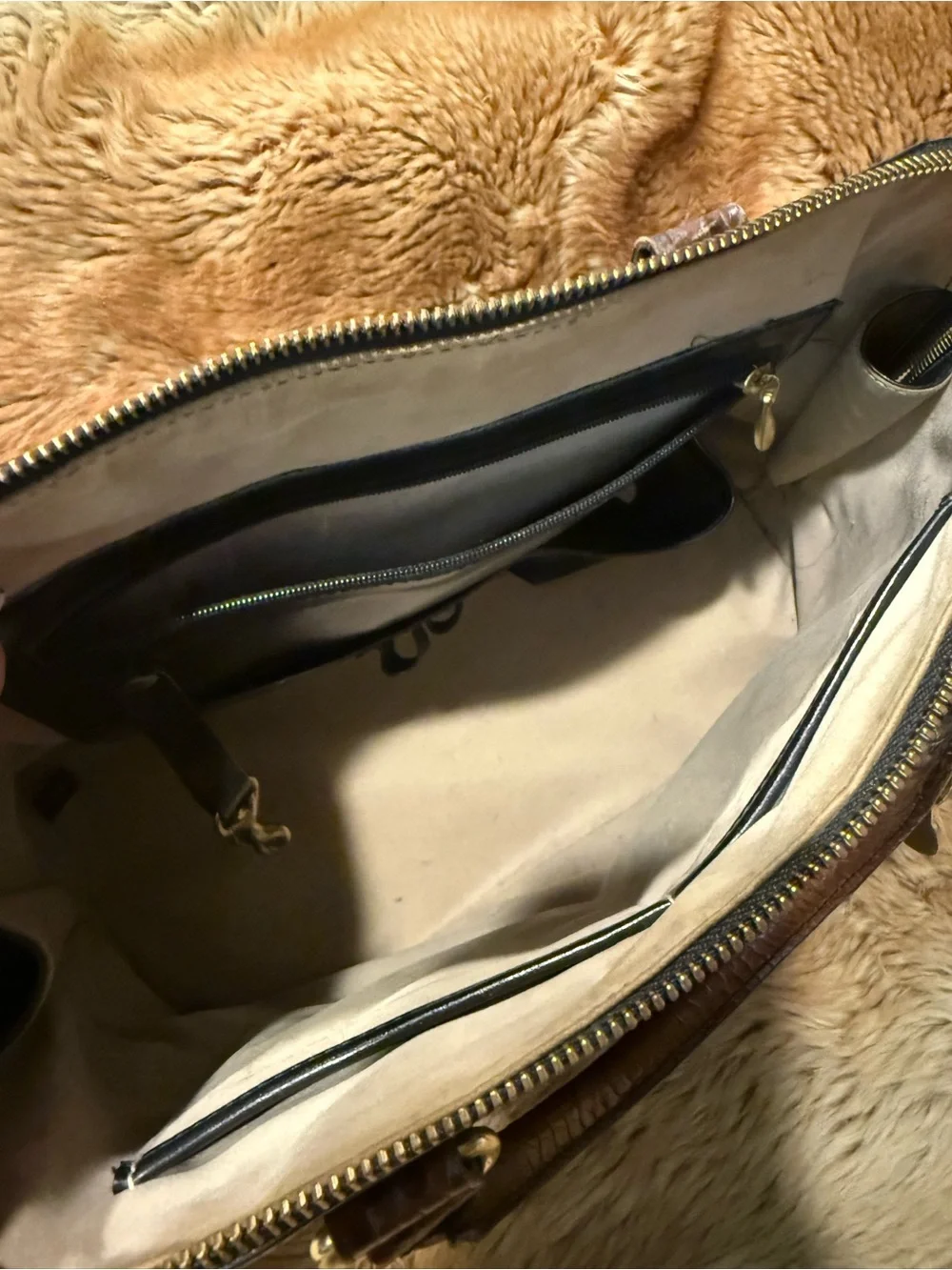 Vintage Brahmin Medium Duxbury Smooth & Croc Leather Dome Satchel